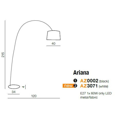 Lampa podłogowa Ariana AZ3071 - AZzardo