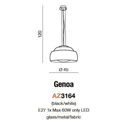 Lampa wisząca Genoa AZ3164 - AZzardo