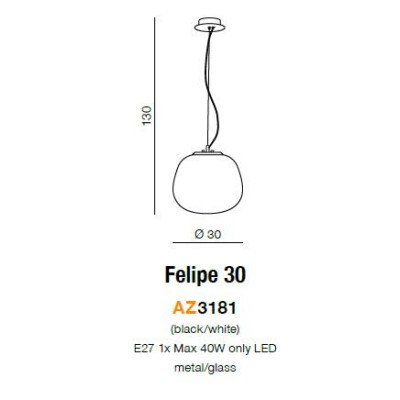 Lampa wisząca Felipe 30 AZ3181- AZzardo