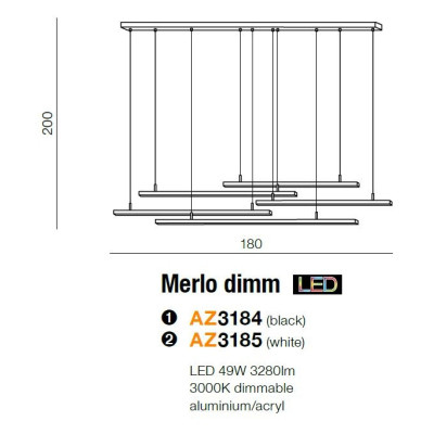 Lampa wisząca Merlo DIMM AZ3184 - AZzardo