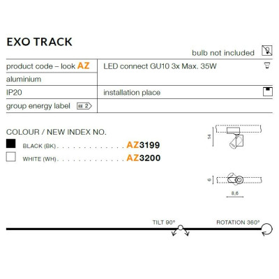 Oprawa szynowa Exo track AZ3200- AZzardo