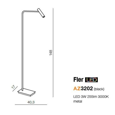 Lampa podłogowa Fler AZ3202- AZzardo