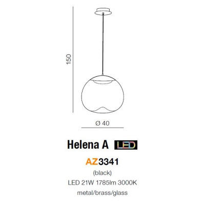 Lampa wisząca Helena A AZ3341-  AZzardo