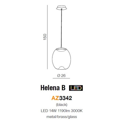 Lampa wisząca Helena B AZ3342- AZzardo