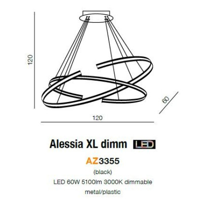 Lampa wisząca Alessia XL DIMM AZ3356- AZzardo