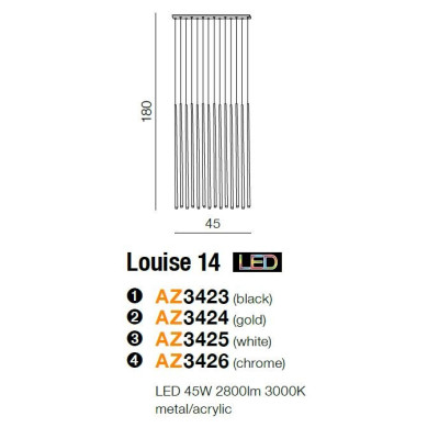Lampa wisząca Louise 14 AZ3425- AZzardo