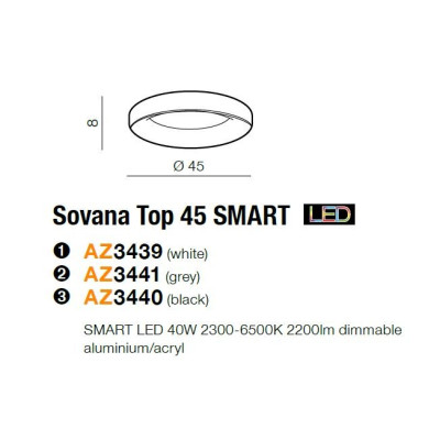 Plafon Sovana 45 SMART AZ3439- AZzardo