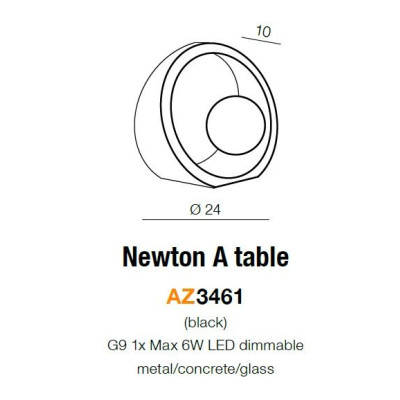 Lampa stołowa Newton A AZ3461 - AZzardo