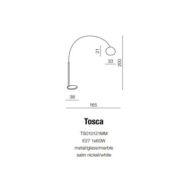 Lampa podłogowa TOSCA AZ0022 - Azzardo