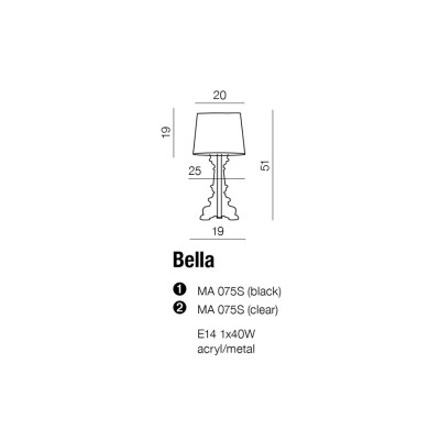 Lampa stołowa BELLA AZ0072 - Azzardo