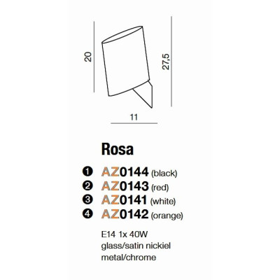 Kinkiet ROSA AZ0144 - Azzardo