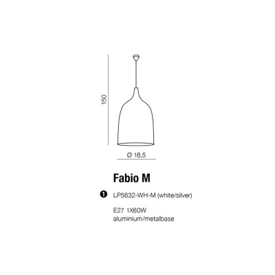 Lampa wisząca FABIO M AZ0300 - Azzardo