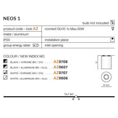 Oprawa sufitowa NEOS 1 AZ0606 - Azzardo