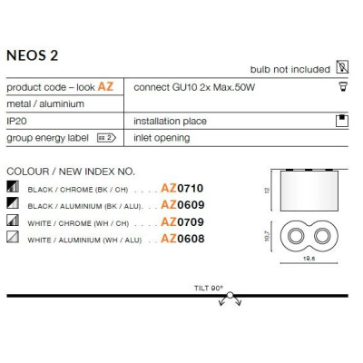 Oprawa sufitowa NEOS 2 AZ0608 - Azzardo