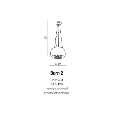 Lampa wisząca / Plafon BURN 2 AZ0700 - Azzardo