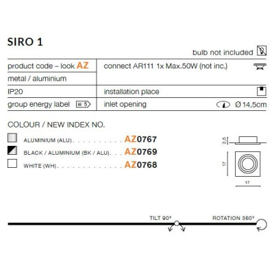Oprawa do wbudowania SIRO 1 AZ0768 - Azzardo