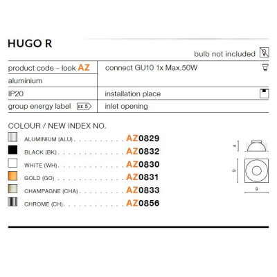 Odbłyśnik HUGO R AZ0831 - Azzardo