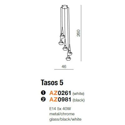 Lampa wisząca TASOS 5 AZ0981 - Azzardo