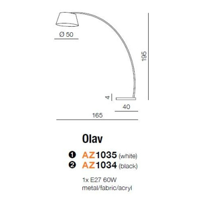 Lampa podłogowa OLAV AZ1035 - Azzardo