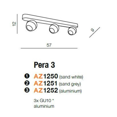Oprawa sufitowa PERA 3 AZ1251 - Azzardo