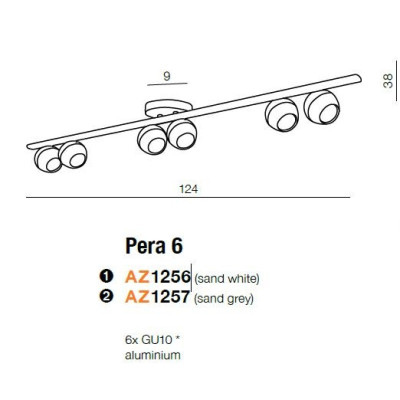 Oprawa sufitowa PERA 6 AZ1257 - Azzardo