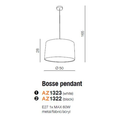 Lampa wisząca BOSSE AZ1322 - Azzardo