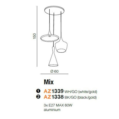 Lampa wisząca MIX AZ1339 - Azzardo