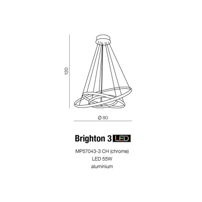 Lampa wisząca BRIGHTON 3 AZ1609 - Azzardo