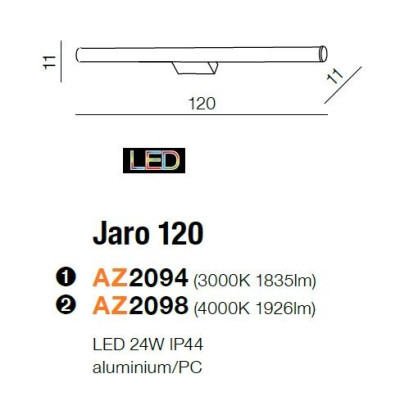 Kinkiet JARO 120 chrom AZ2098 - Azzardo