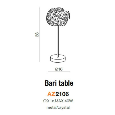 Lampa stołowa BARI AZ2106 - Azzardo