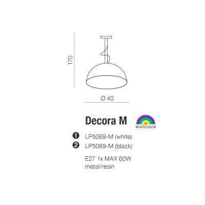 Lampa wisząca DECORA M AZ2157 - Azzardo