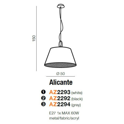 Lampa wisząca ALICANTE AZ2292 - Azzardo