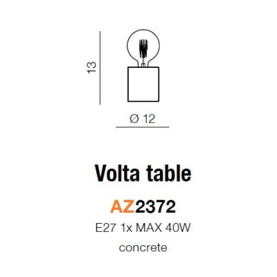 Lampa stołowa VOLTA AZ2372 - Azzardo