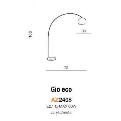 Lampa podłogowa GIO ECO AZ2408 - Azzardo