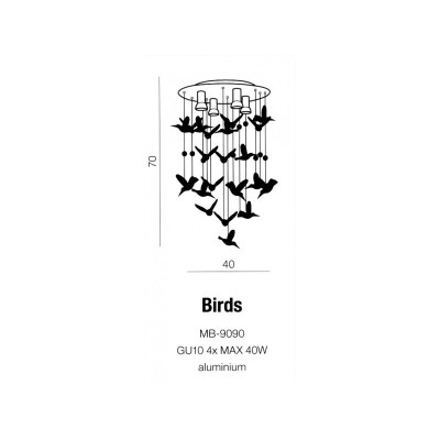 Lampa wisząca BIRDS AZ2449 - Azzardo