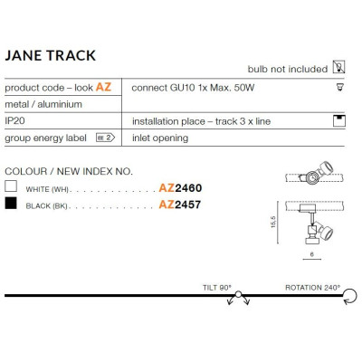 Oprawa szynowa JANE TRACK 3F AZ2457 - Azzardo