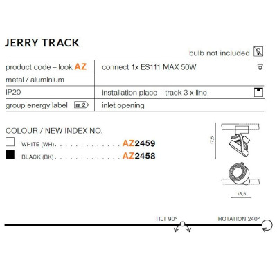 Oprawa szynowa JERRY TRACK 3F AZ2458 - Azzardo