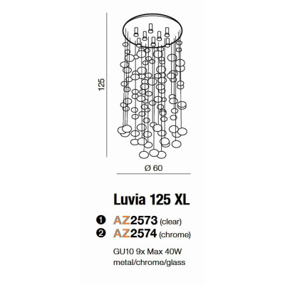 Lampa wisząca LUVIA AZ2573 - Azzardo