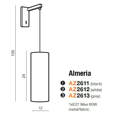 Kinkiet ALMERIA AZ2611 - Azzardo