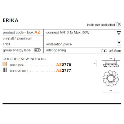 Oprawa do wbudowania ERIKA AZ2777 - Azzardo