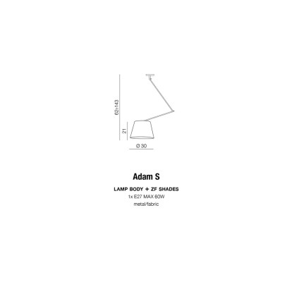 Lampa wisząca ADAM S BLACK PENDANT AZ1841 + AZ2586 - AZzardo