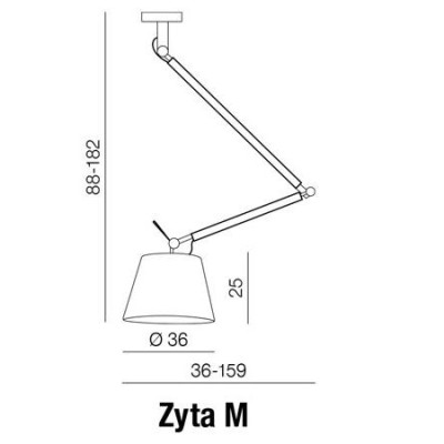 Lampa wisząca ZYTA M Grey AZ1847 + AZ2604 – Azzardo