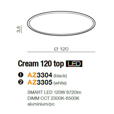 Plafon Cream SMART 120 AZ3535- AZzardo