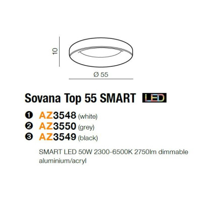 Plafon Sovana 55 SMART AZ3550- AZzardo