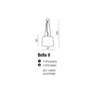 Lampa wisząca BELLA II chrom AZ0713 - Azzardo