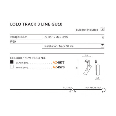 Oprawa Lolo Track 3Line GU10 AZ4577 - Azzardo